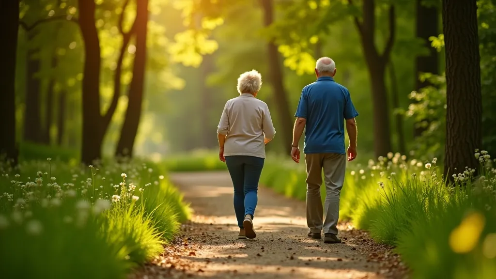 Senioru pastaigāšanas grupa Kuldīgas promenādē, zaļa daba un klusi ceļi
